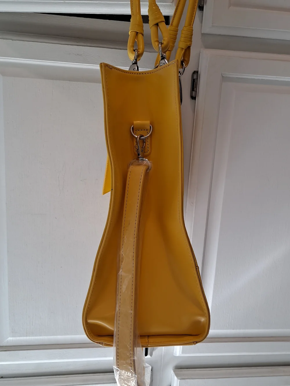 Wilsons Leather Smooth Yellow Executive Spacious Vintage Y2k Tote Shoulder Bag